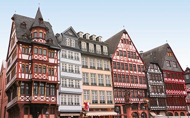 Traditional buildings in the old town of Frankfurt, Germany